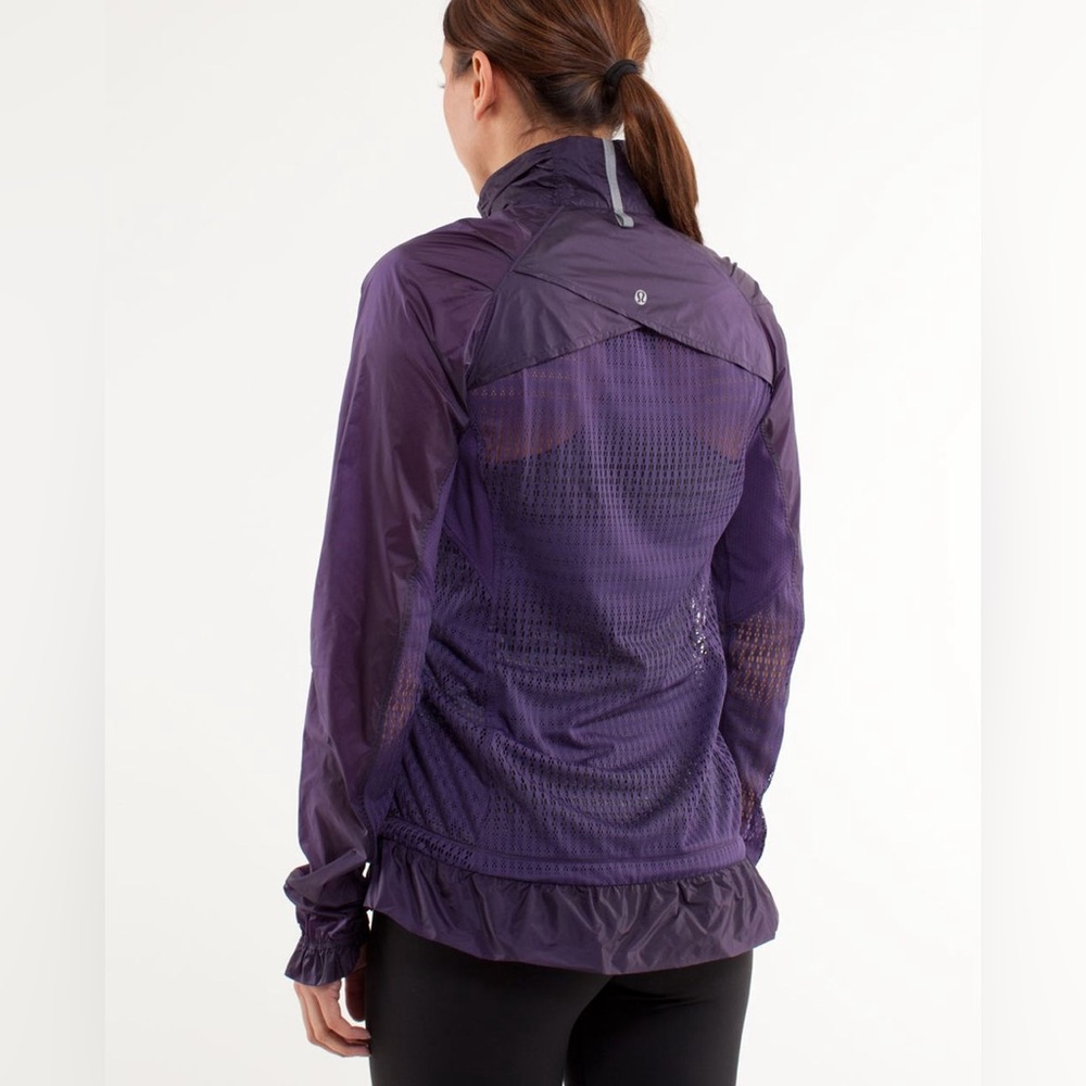 Lululemon Run: Wild Jacket Concord Grape Purple Nothin’ To Hide Mesh Wind Light - Picture 1 of 16